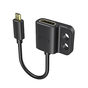 SMALLRIG Ultraslanke 4K HDMI-kabel Adapterkabel Micro HDMI Male naar Full HDMI Female 14cm (D naar A) – 3021
