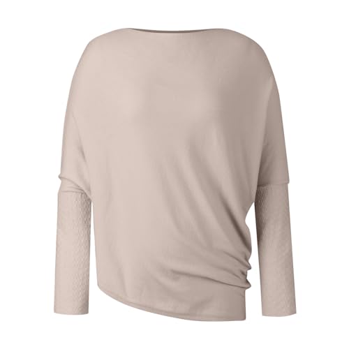 Womens Asymmetric Draped Jumper Long Batwing Sleeve Boat Neck Off The Shoulder Tunic Knit Winter Pullover Sweaters4