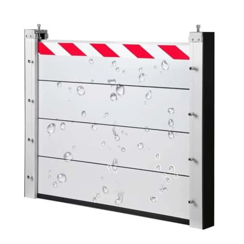 Flood Barrier Outdoor Temporary Partition Gate 91-100cm Anti-Flood Flap 20cm High Aluminum Flood Protection Prevention Board Flood Protection Water Deflector Shield(100 * 20cm)