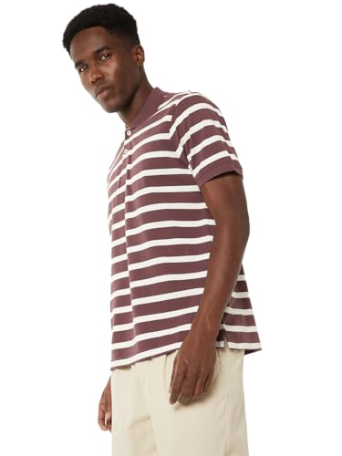 Image of Max Men's Half Sleeves Regular Fit Striped Polo T-Shirt