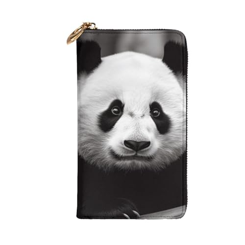 Cute Black And White Panda Wallet For Women Men Clutch Rfid Blocking Leather Wallets Large Capacity Purse Credit Card Holder Money Case With Zipper Phone Holder Long Travel Purse2
