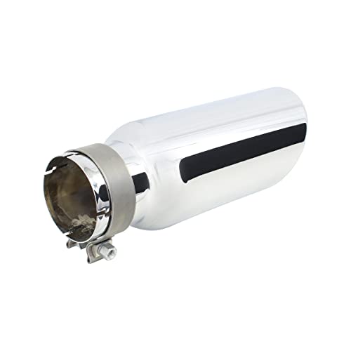 Image of Go Rhino Exhaust Tip | Stainless Steel, Chrome | GRT35514 | Fits 3 inch Diameter Exhaust Tubes