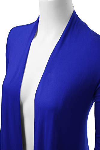 Image of Women's Drape Front Open Cardigan Long Sleeve (S-2X, Made in USA)