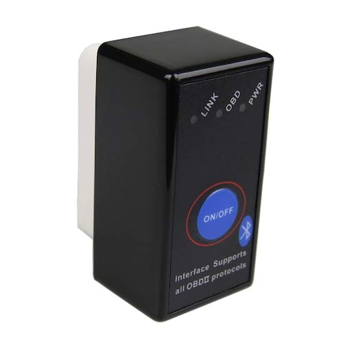 HaiMa Elm327 Bluetooth V1.5 Interruptor De Potencia Elm 327 Obd2 Escáner Para Android Torque Elm 327 Diagnostic Tool   Negro