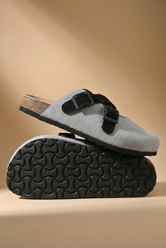 Image of Big Fox Men's Premium Closed-Toe Comfort Sandals with Adjustable Buckles | Cushioned Footbed | Casual