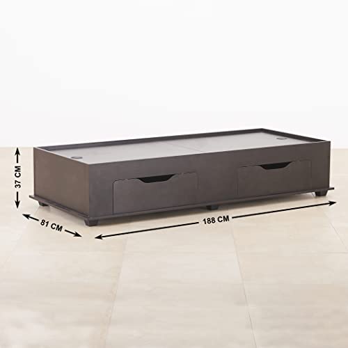 Image of Home Centre Helios Arvis Diwan Single Bed - Wenge (Engineered Wood)