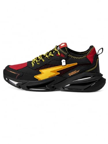 Image of The Souled Store Flash : Scarlet Speedster Men and Boys Lace Up Low Top Stylish Sneakers with Flexibility & Comfort