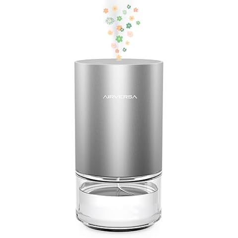 Airversa Essential Oil Diffuser Waterless Aromatherapy Diffusers for Home Large Room, Bedroom, Car, Office, Desk, Battery Operated, Small Diffuser for Pure Scent, 100ml Capacity, AN9 (Space Grey) Cover
