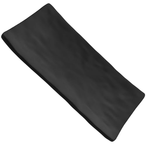 Bandeja para sushi rectangular negra de 8 pulgadas miniatura 1