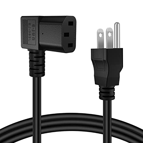 TNP Universal 90 Degree Power Cord NEMA 5-15P to IEC320 C13 Power Cord UL 15A 125V 18AWG Right Angle Computer Power Cable Heavy Duty NEMA to IEC Cable Plug for TV, PC, Computer, Printer (15 Ft, Black) - image 2