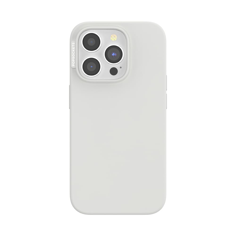 PopSockets iPhone 15 Pro Phone Case with MagSafe, Wireless Charging Compatible, White - Horchata