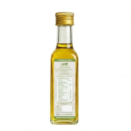 Image of Sugan Earth Cold Pressed White Sesame Oil 100ml | 100% Pure & Natural Til Oil | Kachi Ghani Sesame Seed Oil, GingellyOil | Unrefined, Chemical free, Rich in Antioxidants | Pure Edible Oil For Cooking, Skin & Hair Care