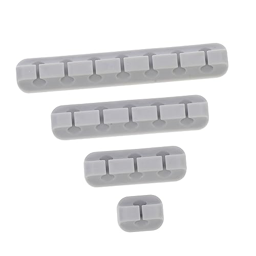 4 unidades de clips para cables de escritorio organizadores adhesivos para hogar y oficina para manejo de cables miniatura 1