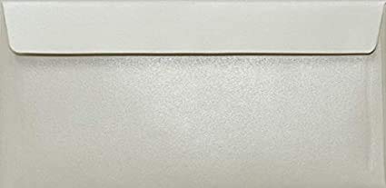 Netuno 500 long cream pearlescent envelopes DIN DL 110x220mm 4.33x8.66โณ 110gsm Sirio Pearl Oyster Shell peel&seal square flap no window shimmer metallic for wedding invitation greeting cards Christmas