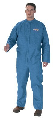 Kimberly-Clark 58537 A20 Breathable Particle-pro Coveralls, Zip, 4x-large, Blue, 24/carton