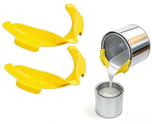 2-Pack Paint Can Pour Spouts Yellow Suitable for 1-Gallon Paint cans