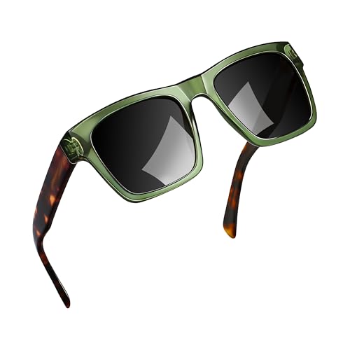 Image of Joopin Acetate Square Sunglasses Men Polarized UV400 Protection Trendy Oversized Sun Glasses Retro Shades Women