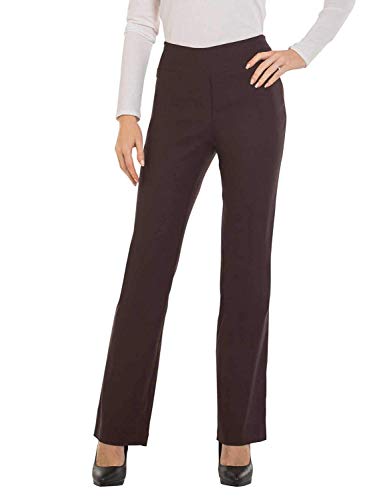 Red Hanger Bootcut Dress Pants for Women -Stretch Comfy Work Pull on Womens Pant Black-M