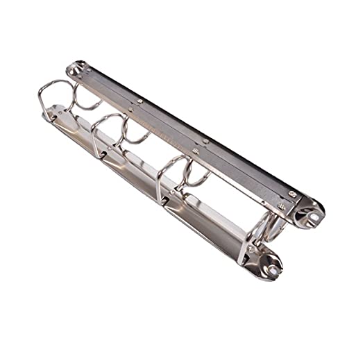 Image of Office Stationery 4-Hole Ring D Line Metal Loose Leaf Binders Book Rings Binding Spines Combs Album Scrapbook Clips Silver for Office, School & DIY Craft Use (4 Pc)