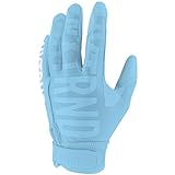 Nxtrnd G1 Men's Football Gloves, Adult Sticky Receiver Gloves (Columbia Blue, Medium)