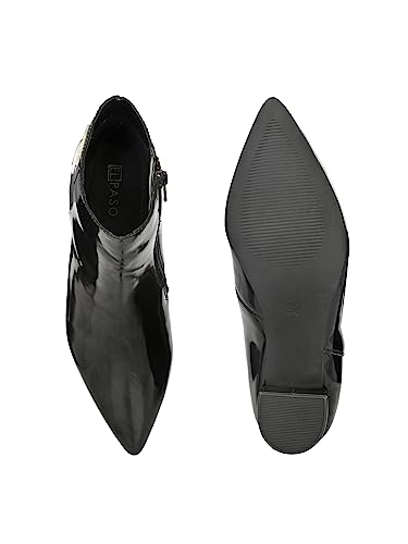 Image of EL PASO Women's Faux Leather High Heel Formal Chelsea Boots