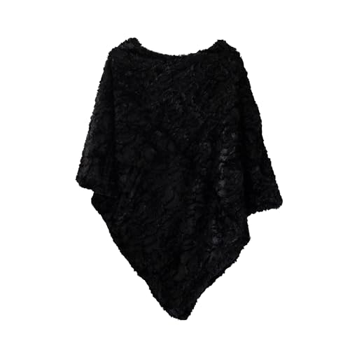 MAPIMANIA - Poncho Donna Invernale color nero...