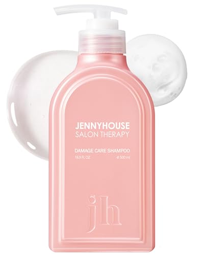 Image of JENNYHOUSE Salon Therapy Damage Care Shampoo - Korean Beauty Hair Strengthening Nourishing with Collagen, Panthenol - Floral Scent - Healthy Scalp & Hair Care, 16.9 fl.oz