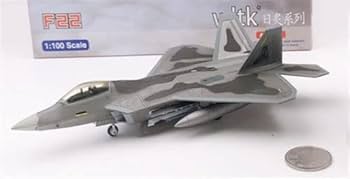 合金製 1/100スケール アメリカF-22 ラプター戦闘機 Amazon | F Fityle 1：100アメリカの航空機F-22戦闘機ラプター