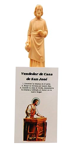 Estatua de San José para vender casas kit con tarjeta miniatura 3