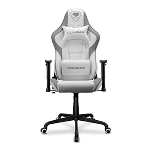 COUGAR Armor Elite Chaise de Jeu, Cuir, Blanc