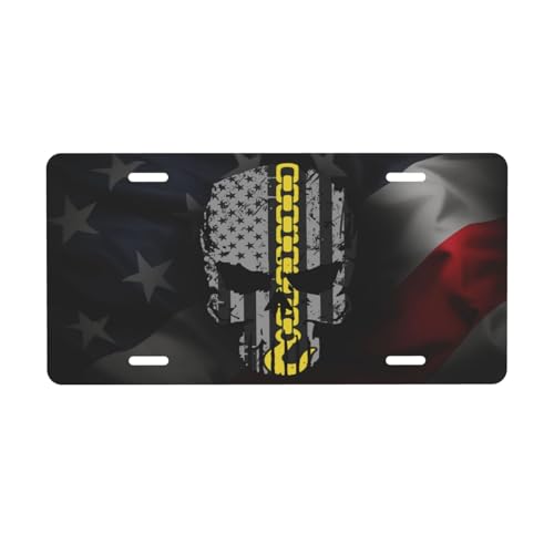 YOLADSUME USA Thin Yellow Line Flag Skull Emergency Dispatcher Tow Truck Driver Operator Vintage 6 x...