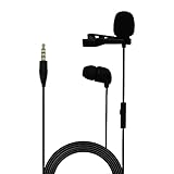 JBL Commercial CSLM30 Auxiliary Omnidirectional Lavalier Microphone with Earphone for Calls, Conferences and Monitoring