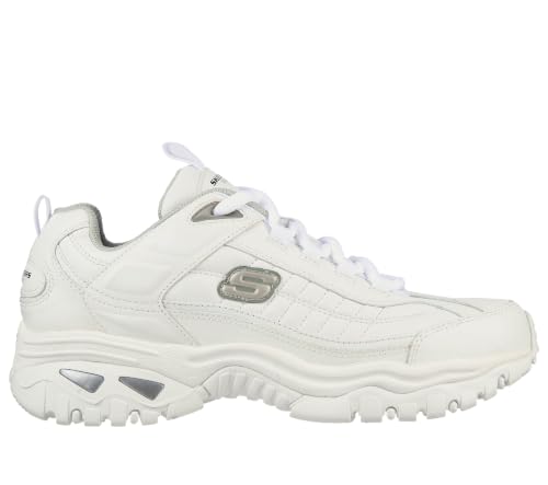 Image of Skechers Men Sneaker Shoes | Athletic Training, Leather and Mesh Upper, Cushioned Insole, Traditional Lace-up, Casual