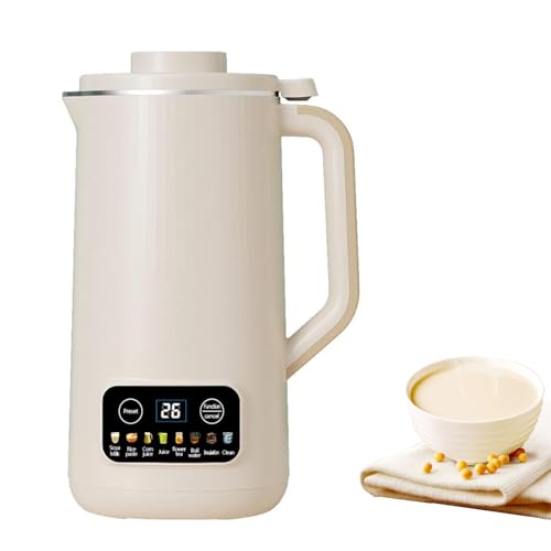 【Multifunzionale e versatile】 Questa macchina per il latte di soia può preparare una varietà di bevande e alimenti, tra cui latte di soia, porridge, succo di mais, succhi di frutta/verdura e tè. Ha anche funzioni di acqua bollente, riscaldamento e pulizia con un tocco.