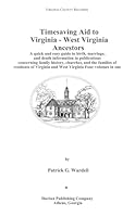 Timesaving Aid To Virginia-West Virginia Ancestors: A Genealogical Index of Surnames from Published Sources, Volume 1 0935931015 Book Cover
