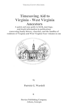 Paperback Timesaving Aid to Virginia-West Virginia Ancestors Book