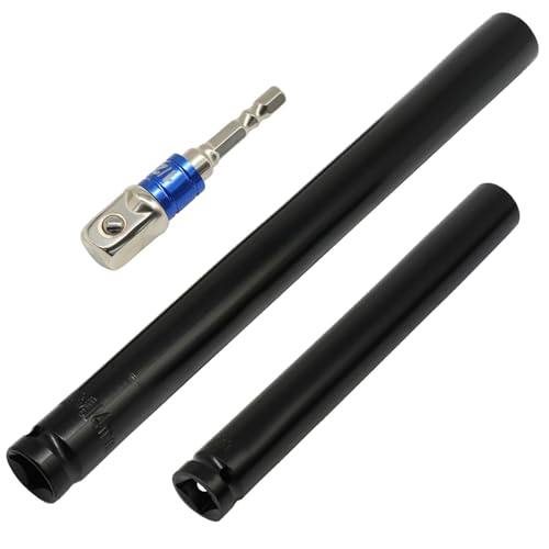 OSVJE 2 Pack 9/16" (14mm) Nut Runner Hollow Socket, 6" and 12"
