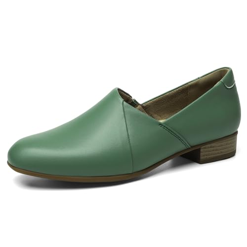 Women's Classic Comfort Dress Shoes Casual Leather Loafers Flats Cute Versatile Slip-Ons Everyday Work Shoes