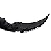 OOULORE Fixed Blade Knife, D2 Steel Blade, G10 Handle, Tactical EDC, Double Edged, Claw Knife, Utility for Outdoor Survival, Hiking, Camping with Kydex Sheath OK1212 (Black/Black)
