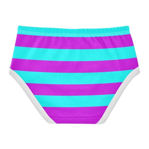 Cyan Hot Pink Stripe Toddler Girls's Underwear 2T2
