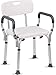 LINGZHIGAN Doccia ausiliario Sgabello da Doccia Sedia da Doccia Sgabello Doccia Banco con Schienale e bracciolo Regolabile in Altezza Aid Bathing
