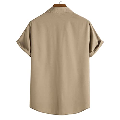 Chemise d'été décontractée haut de gamme noire XXL à boutons robustes - 2