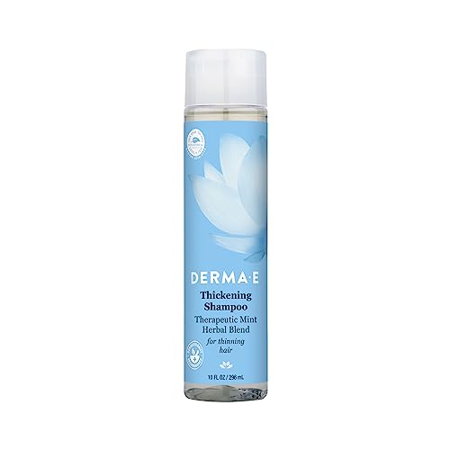 DERMA E Thickening Shampoo 296ml, Clear, 296 ml (Pack of 1)