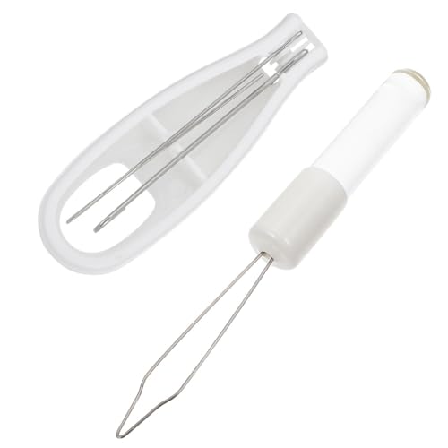 TOVINANNA 2pcs Zipper Puller Clothes Wearing Assistance Tool Coat Buttoning Aid Fixed Button Hook Dressing Aid Assist Tool Jacket Hooks One- Hand Button Tool Zipper Accessories White Steel