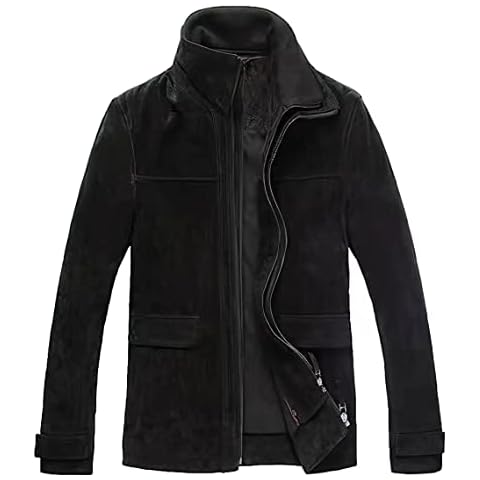 FLAVOR Men's Classic Leather Winter Jacket Cover