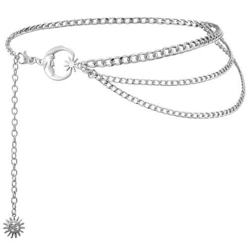 Wedtrend Women's Waist Chain Metal Adjustable Body Chain for Dresses & Festival Outfits