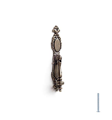 Tiradores y pomos para armarios, cajones puertas y muebles, de diferentes patrones y colores, anticuados y modernizados (ACABADO EN CUERO VIEJO, 110MM)