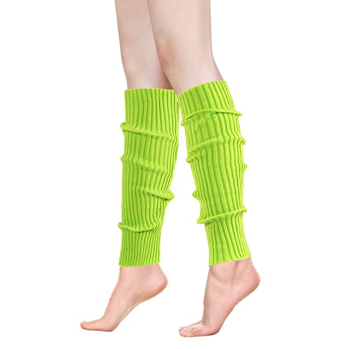 Image of ONUPGO Leg Warmers for Women 80s Party Accessories 80s Neon Knit Ribbed Leg Warmers Girls Junior Winter Leg Warmers Socks
