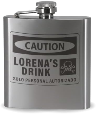 DEREGALOOS Petaca Personalizada con Grabado Laser. 9 Diseños a El...