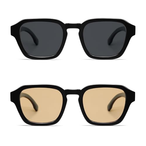 Image of VANLINKER Retro Vintage Polarized Trendy Small Square Sunglasses for Women Men 2025 Fashion Shades VL9858
